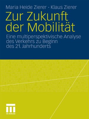 cover image of Zur Zukunft der Mobilität